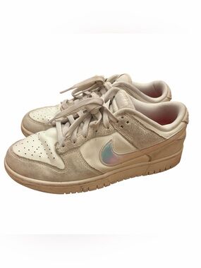 Nike Dunk Low Iridescent Swoosh Suede Sail Women’s 9 HF5074-133